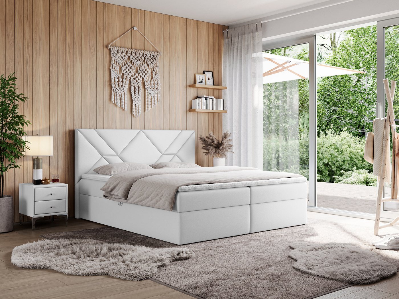 MKS MÖBEL Boxspringbett NEOMI (Set, Packung, Polsterbett, T30-Schaum, dekorativem Kopfteil), Doppelbett, Multipocket-Matratzen, mit Topper MKS MÖBEL Boxspringbett NEOMI (Set, Packung, Polsterbett, T30-Schaum, dekorativem Kopfteil), Doppelbett, Multipocket-Matratzen, mit Topper von MKS MÖBEL