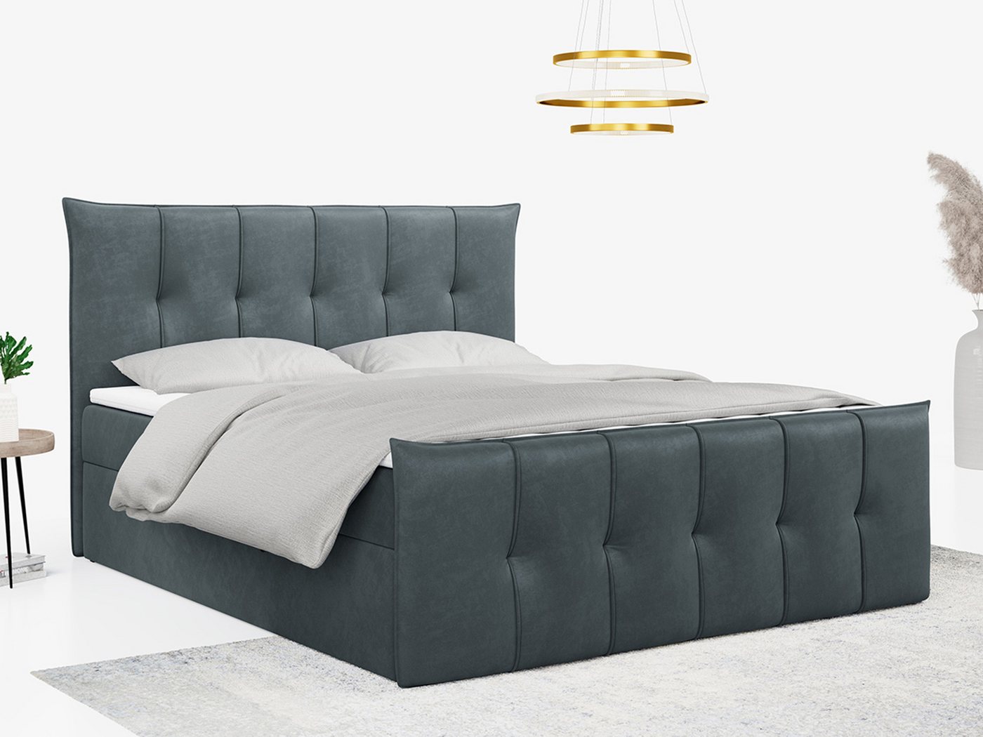 MKS MÖBEL Boxspringbett PREMIUM 11 (Set, Packung, H3-Matratze, 7 Härtezonen, Polsterbett, T30-Schaum, Topper T25), Boxspringbett mit Kopfteil, Doppelbett mit Bettkästen für Schlafzimmer MKS MÖBEL Boxspringbett PREMIUM 11 (Set, Packung, H3-Matratze, 7 Härtezonen, Polsterbett, T30-Schaum, Topper T25), Boxspringbett mit Kopfteil, Doppelbett mit Bettkästen für Schlafzimmer von MKS MÖBEL