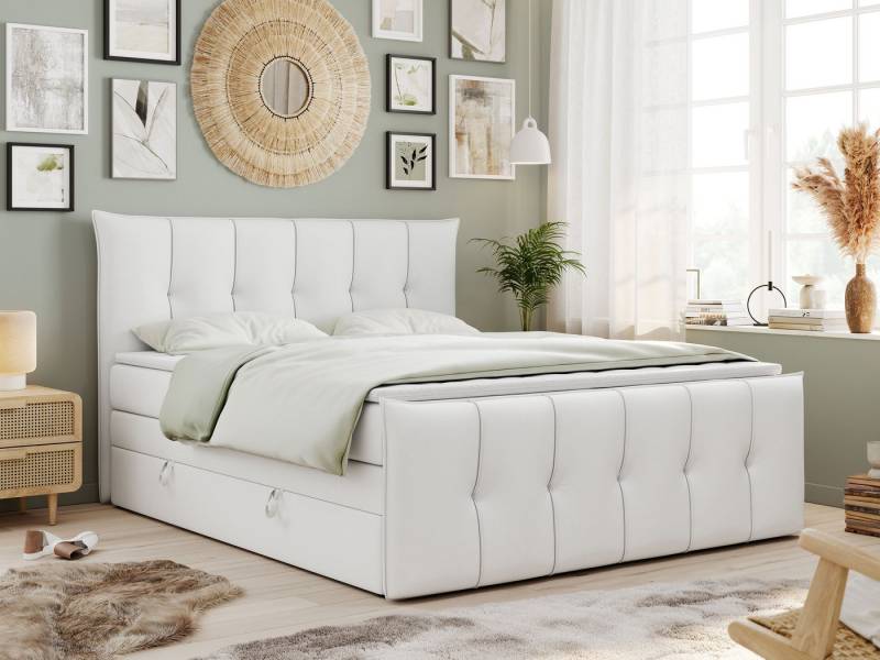 MKS MÖBEL Boxspringbett PREMIUM 11 KING (Set, Packung, T30-Schaum, Topper T25, gestepptes Kopfteil), Bettkasten und fünf Matratzen - Multipocket-Matratzen und Topper MKS MÖBEL Boxspringbett PREMIUM 11 KING (Set, Packung, T30-Schaum, Topper T25, gestepptes Kopfteil), Bettkasten und fünf Matratzen - Multipocket-Matratzen und Topper von MKS MÖBEL