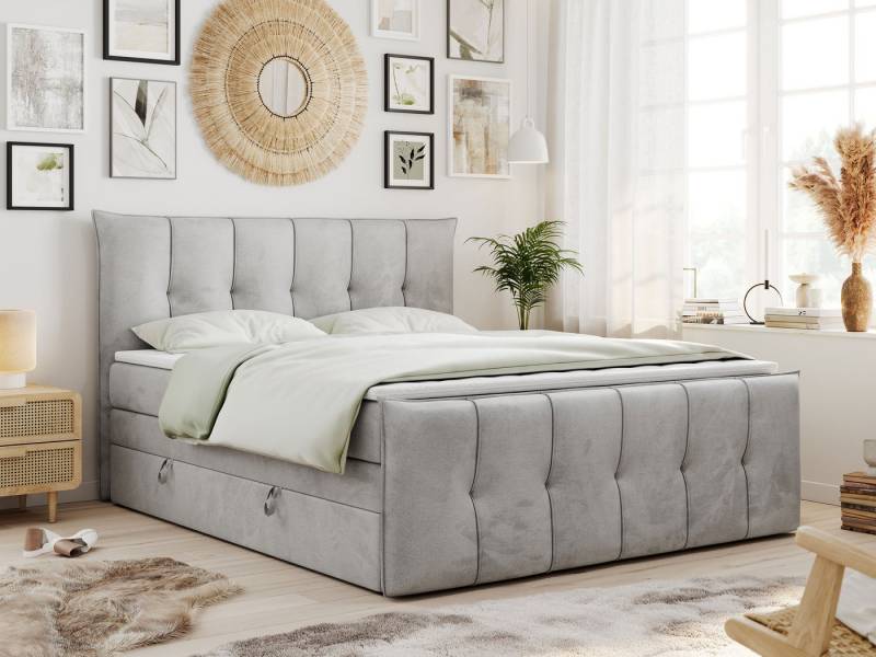 MKS MÖBEL Boxspringbett PREMIUM 11 KING (Set, Packung, T30-Schaum, Topper T25, gestepptes Kopfteil), Bettkasten und fünf Matratzen - Multipocket-Matratzen und Topper MKS MÖBEL Boxspringbett PREMIUM 11 KING (Set, Packung, T30-Schaum, Topper T25, gestepptes Kopfteil), Bettkasten und fünf Matratzen - Multipocket-Matratzen und Topper von MKS MÖBEL