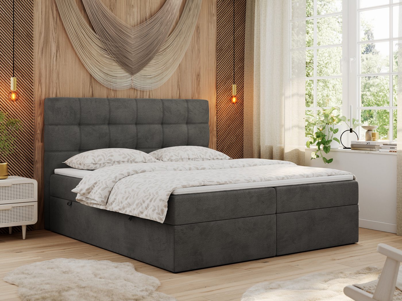 MKS MÖBEL Boxspringbett ERNI (Set, Packung, T30-Schaum, H3-Matratze, 7 Härtezonen, gesteppte Kopfstütze), mit Bettkästen, Doppelbett, Multipocket-Matratzen, Topper T25 MKS MÖBEL Boxspringbett ERNI (Set, Packung, T30-Schaum, H3-Matratze, 7 Härtezonen, gesteppte Kopfstütze), mit Bettkästen, Doppelbett, Multipocket-Matratzen, Topper T25 von MKS MÖBEL