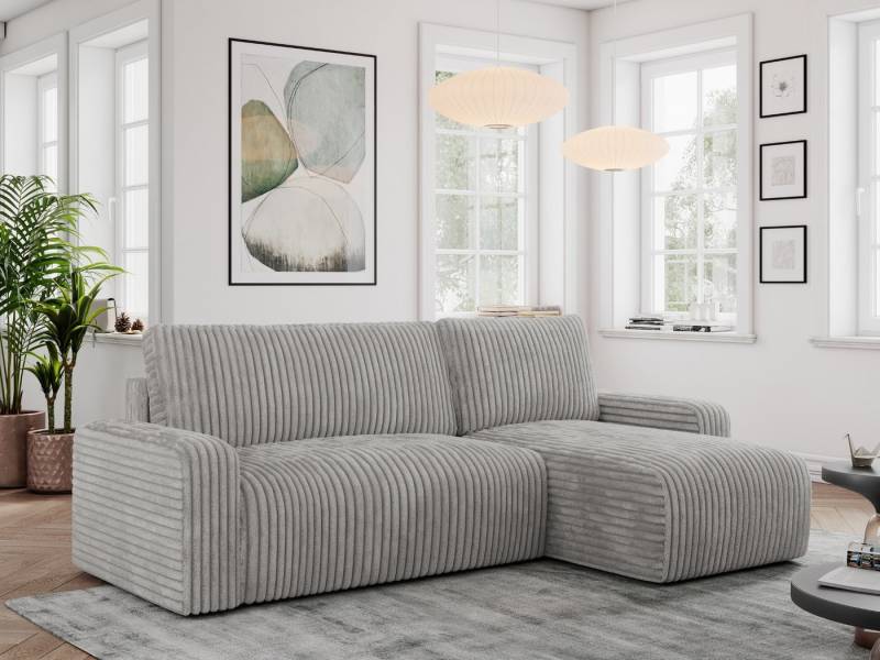 MKS MÖBEL Ecksofa ARGOS, Set, Ecksofa, Bettkasten, Lose Kissen, Ecksofa L-form, Schlaffunktion, Bettkasten, Cordpolsterung von MKS MÖBEL