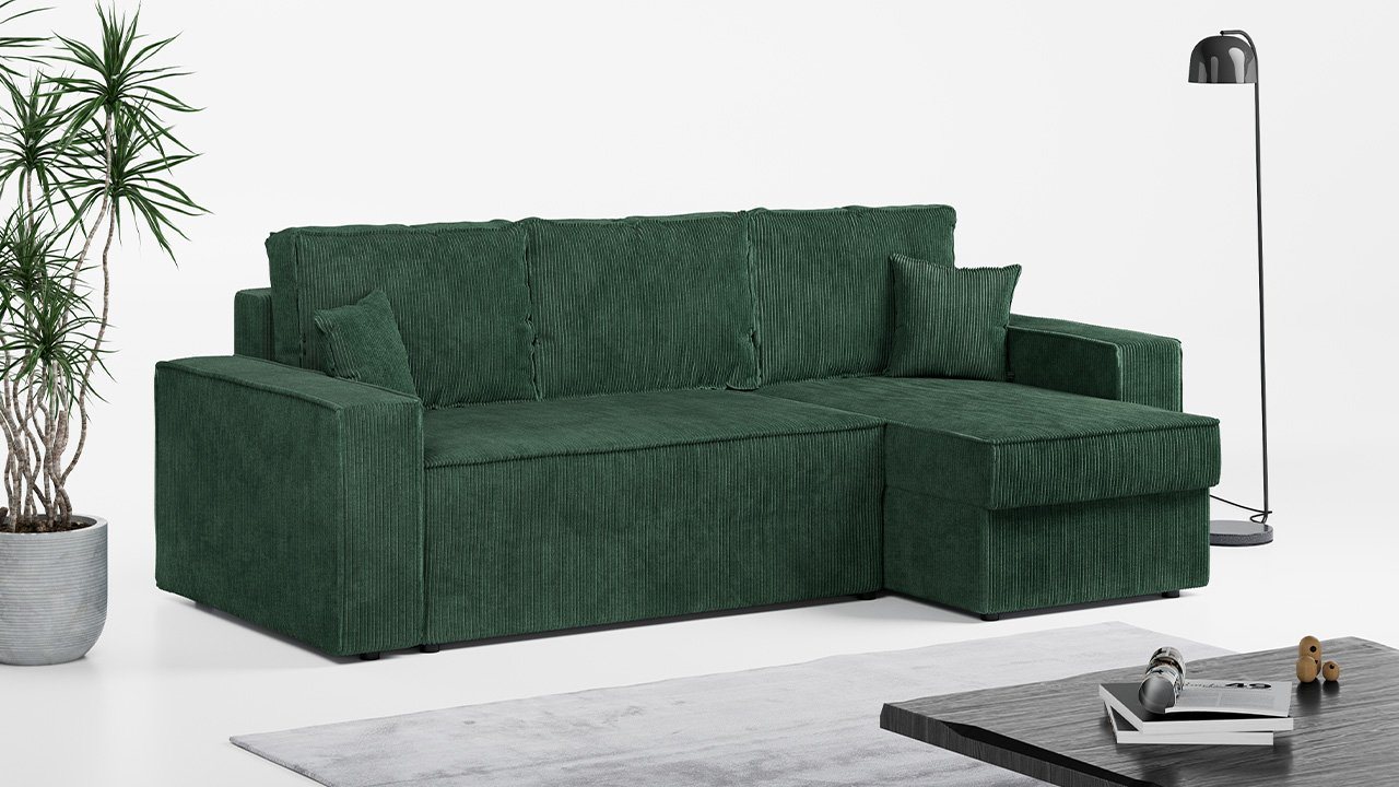 MKS MÖBEL Ecksofa DENVER, L-Form, mit Schlaffunktion, Bettsofa - Wohnzimmer L Couch von MKS MÖBEL