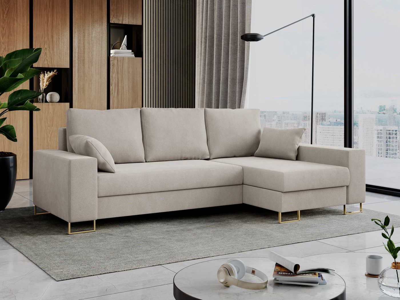 MKS MÖBEL Ecksofa DORIAN, Modern Ecksofa, L-Form Couch, Wohnlandschaft von MKS MÖBEL