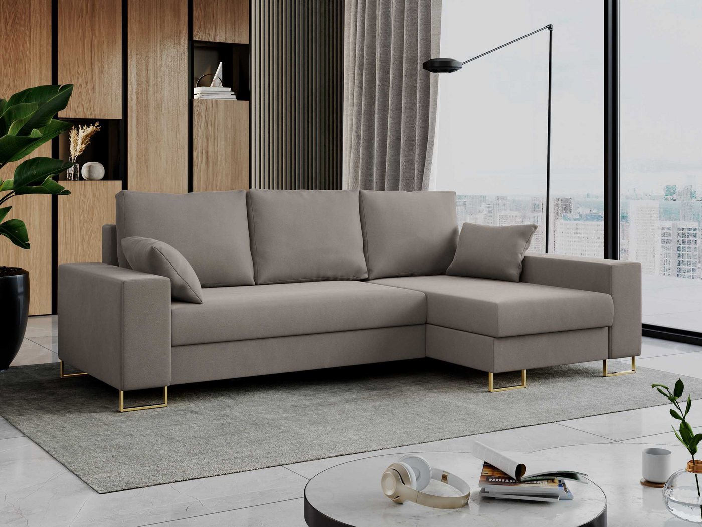 MKS MÖBEL Ecksofa DORIAN, Modern Ecksofa, L-Form Couch, Wohnlandschaft von MKS MÖBEL