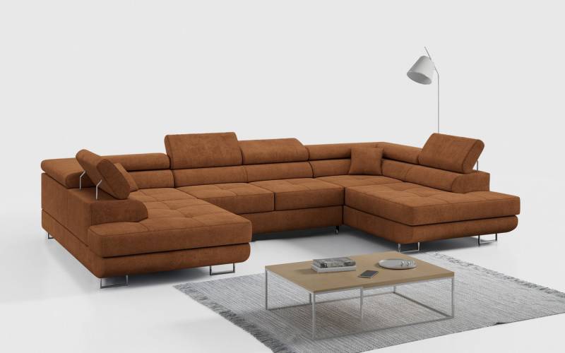MKS MÖBEL Ecksofa GUSTAW U, Set, Wohnzimmer - Wohnlandschaft, U-Form Couch mit Schlaffunktion von MKS MÖBEL