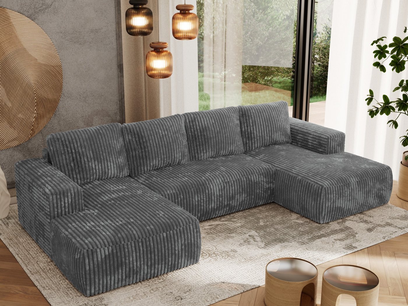 MKS MÖBEL Ecksofa TRENTINO U, Set, Lose Kissen, Couch U-form, Schlaffunktion, Ecksofa U-Form, Schlafsofa mit Bettkasten, Wellenfedern MKS MÖBEL Ecksofa TRENTINO U, Set, Lose Kissen, Couch U-form, Schlaffunktion, Ecksofa U-Form, Schlafsofa mit Bettkasten, Wellenfedern von MKS MÖBEL