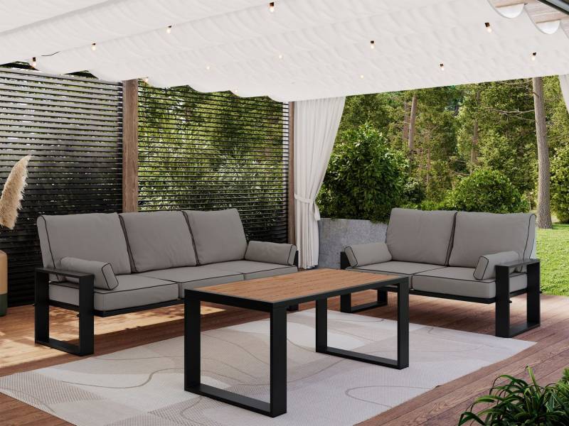 MKS MÖBEL Gartenlounge-Set ELBA Set-2, (Set, Gartenmöbel-Set, 2 Sofas, 1 Tisch), Lounge möbel set, 5 Personen, Gartenmöbel, Outdoor sitzgruppe von MKS MÖBEL