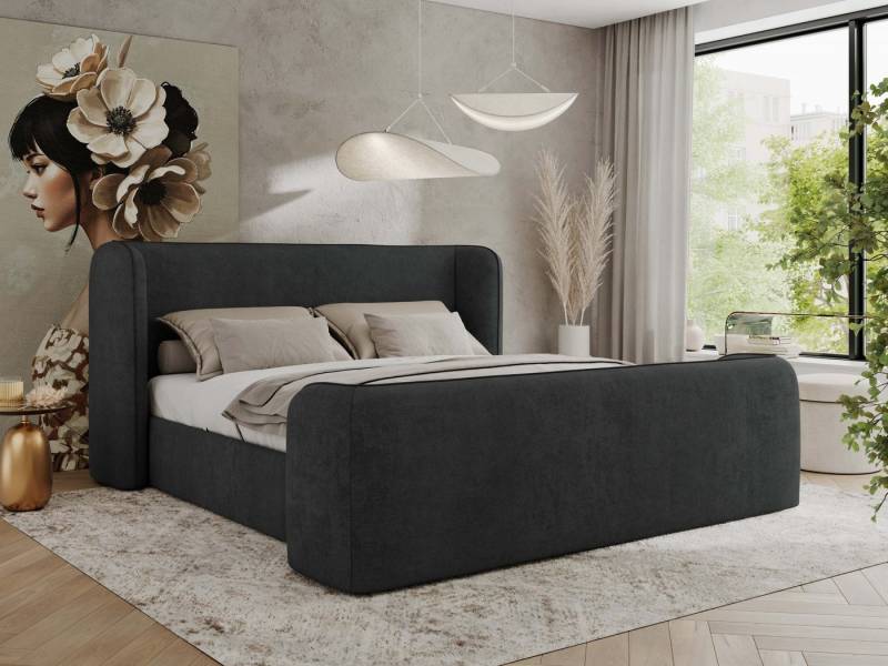 MKS MÖBEL Polsterbett EMORA DUO (Packung, Set, Gepolstertes Kopfteil, modernes Designerbett mit wählbaren), Doppelbett, mit/ohne Matratzen, ohne Bettkasten von MKS MÖBEL