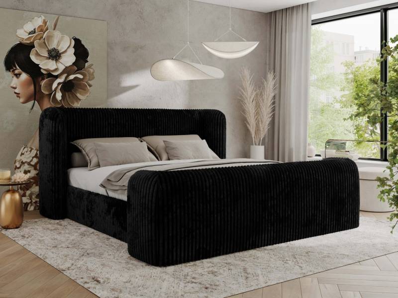 MKS MÖBEL Polsterbett EMORA DUO (Packung, Set, Gepolstertes Kopfteil, modernes Designerbett mit wählbaren), Doppelbett, mit/ohne Matratzen, ohne Bettkasten von MKS MÖBEL