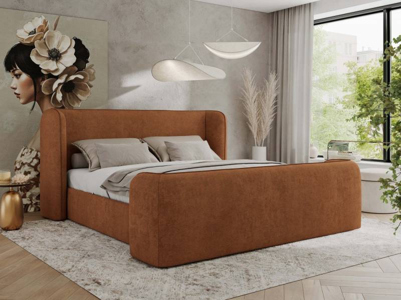 MKS MÖBEL Polsterbett EMORA DUO (Packung, Set, Gepolstertes Kopfteil, modernes Designerbett mit wählbaren), Doppelbett, mit/ohne Matratzen, ohne Bettkasten von MKS MÖBEL