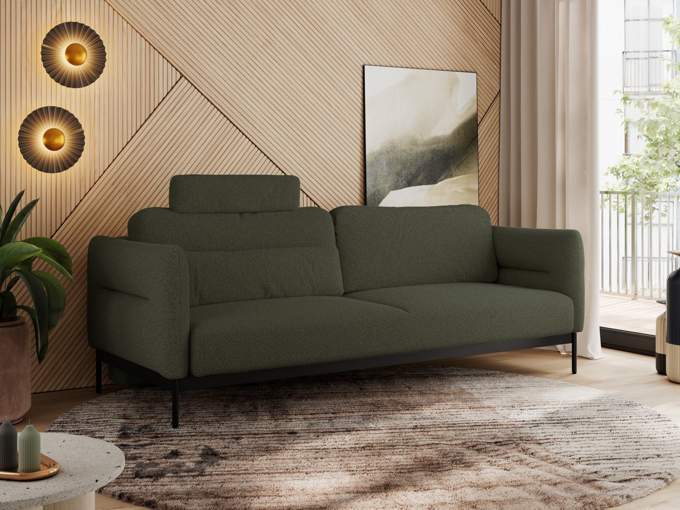 MKS MÖBEL Sofa SALENTO, Komfortschaum, mobile Kopfstütze, loses Kissen, Schlaffunktion, Schlafsofa, Couch, Taschenfedern, Metallstruktur MKS MÖBEL Sofa SALENTO, Komfortschaum, mobile Kopfstütze, loses Kissen, Schlaffunktion, Schlafsofa, Couch, Taschenfedern, Metallstruktur von MKS MÖBEL