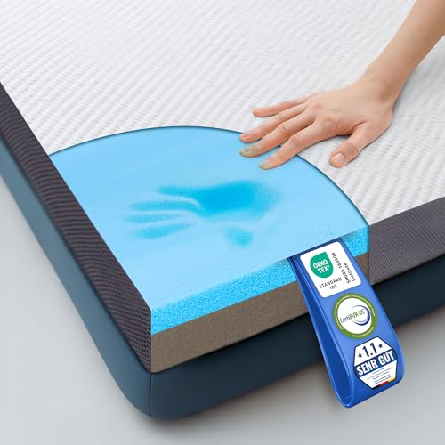 MKS Premium 2-in-1 Matratzen Topper 120x200cm – Wende-Gelschaum Topper H3 & H4, 5-Schicht-Aufbau, Mesh-Seiten & Anti-Rutsch – Komfortabler Matratzentopper für alle Schlafpositionen von MKS