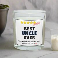 Personalisierte Best Onkel Ever Stars Kerze, Geschenke Für Onkel, Geburtstagsgeschenk Danke Beste Weihnachten von MKTrendsCo