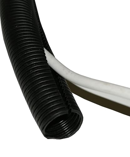 MKV flexibles Leerrohr Außenbereich Wellrohr 14mm geschlitzt UV stabil Elektrorohr flexibel biegsam Flex Rohr bis +130°C (innen 14 mm) von MKV