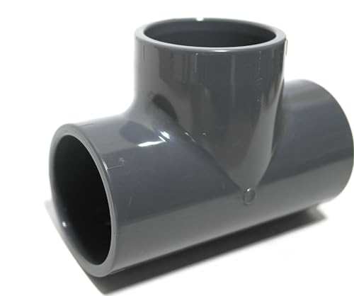 MKV PVC U Fitting T-Stück Abzweig Klebefitting Rohrverbinder für Pool viele Größen 25-63mm (T-Stück, 32mm, 1, PVC-U T-Stück) von MKV