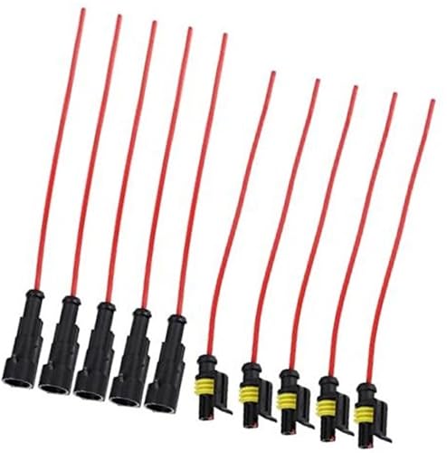 MKVAXR 5 Paar 16AWG 1 Pin Way Auto Elektrischer Anschlussstecker Kit mit Kabel MKVAXR 5 Paar 16AWG 1 Pin Way Auto Elektrischer Anschlussstecker Kit mit Kabel von MKVAXR
