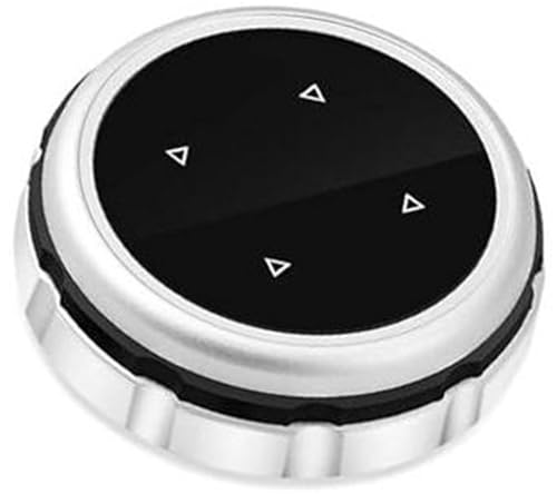 MKVAXR Auto-Knopfaufkleber-Teile, for 1 3 5 7 Serie X1 X3 F25 X5 E70 Multimedia-Tastenabdeckung(Black for 5 Button) von MKVAXR