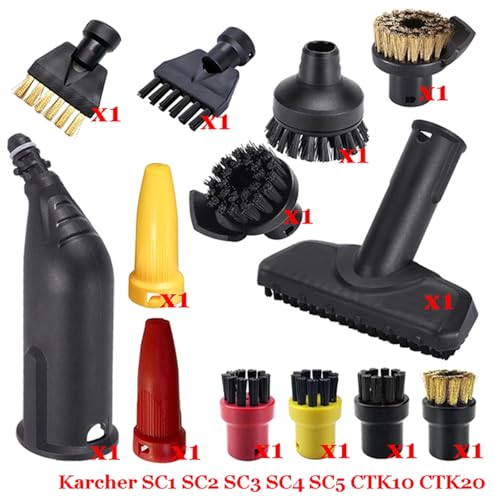 MKVAXR Bürstenkopf Leistungsstarke Düse Zubehör Handdampfstaubsauger SC1 SC2 SC3 SC4 SC5 SC7 CTK10 CTK20 Teile Dampfreiniger-Teile(Set-23) von MKVAXR