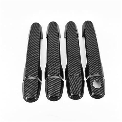 MKVAXR Chrom-Carbonfaser-Autotürgriff-Abdeckungsschale, for Toyota, Allion Premio T240 2001-2006, Styling-Zubehör Türgriffabdeckung(BLACK Carbon 1 Keyhole) von MKVAXR