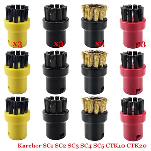 MKVAXR Dampf Staubsauger Maschine SC1 SC2 SC3 SC4 SC5 SC7 CTK10 CTK20 Teile Pinsel Kopf Leistungsstarke Düse Zubehör Dampfreiniger-Teile(Set-1) von MKVAXR