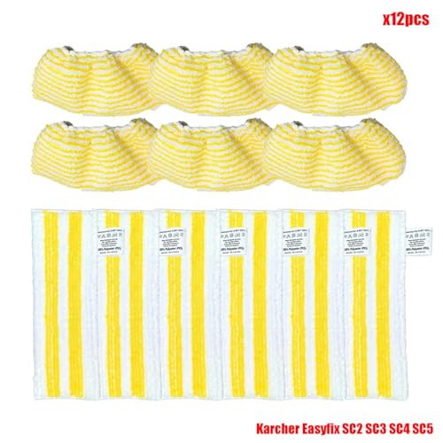 MKVAXR Ersatz-Mikrofaser-Reinigungstuch, Wischpad-Abdeckung, for Easyfix SC2 SC3 SC4 SC5 Handstaubsauger, Steam Mop-Teile Dampfreiniger-Teile(Set11) von MKVAXR