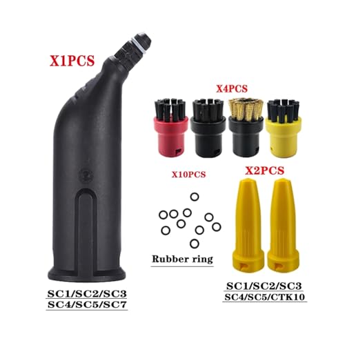 MKVAXR For Dampf Staubsauger SC2 SC3 SC7 CTK10 Leistungsstarke düse Reinigung Pinsel kopf Spiegel Werkzeug pinsel Ersatzteile Zubehör Dampfreiniger-Teile(Clear) von MKVAXR