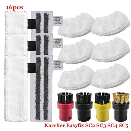 MKVAXR For Easyfix SC2 SC3 SC4 SC5 Dampf-Handreiniger Mikrofaser-Reiniger Wischpad Wischlappen Teile Moppköpfe Tuchzubehör Dampfreiniger-Teile(Set-26) von MKVAXR