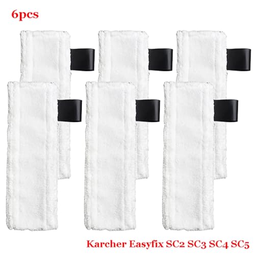 MKVAXR For Easyfix SC2 SC3 SC4 SC5 Dampf-Handreiniger Mikrofaser-Reiniger Wischpad Wischlappen Teile Moppköpfe Tuchzubehör Dampfreiniger-Teile(Set-6) von MKVAXR