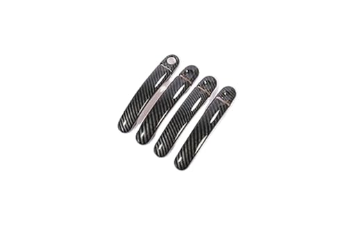 MKVAXR For MK5, for Golf, for Plus, for, for GTI 2006-2010 Carbon Fiber Chrom Auto Türgriff Abdeckung Cup Bowl Trim Styling Zubehör Türgriffabdeckung(BLACK Carbon Handle) von MKVAXR