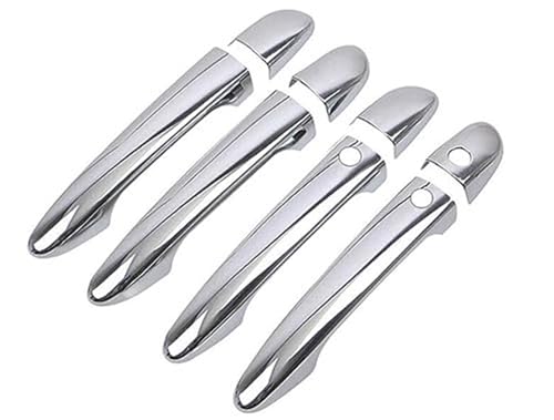 MKVAXR For Mazda, Cx-5 Cx5 CX 5 2012-2022, glänzendes Schwarzchrom, Autotürgriffabdeckung, Verkleidung, Auto-Styling-Zubehör Türgriffabdeckung(BLACK Silver 2 Buttons) von MKVAXR