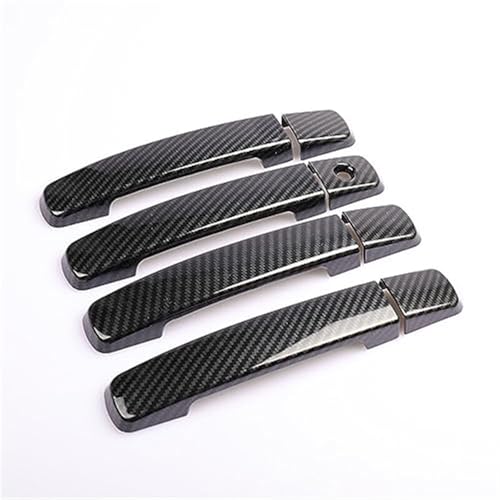 MKVAXR For Nissan Qashqai J10 2007 2008 2009 2010 2011 2012 2013 Carbon Fiber Chrom Autotürgriffabdeckung Aufkleber Styling Zubehör Türgriffabdeckung(BLACK Carbon 0 Button) von MKVAXR