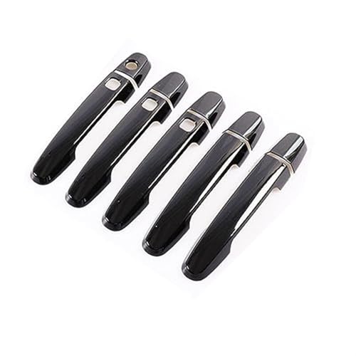 MKVAXR For Toyota, for RAV4, RAV 4 2006 2007 2008 2009 2010 2011 2012 2013 Hochglanzschwarz Chrom Autotürgriffabdeckungen Styling-Zubehör Türgriffabdeckung(BLACK Black 3 Buttons) von MKVAXR