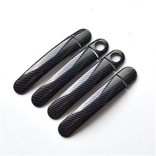 MKVAXR For VW, for Golf, 5 MK5, for, V Rabbit 1K 2004-2009 Carbon Fiber Chrom Autotürgriffabdeckung Styling Zubehör Aufkleber Türgriffabdeckung(BLACK Model 2) von MKVAXR