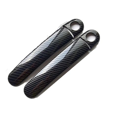 MKVAXR For VW, for Golf, 5 MK5, for, V Rabbit 1K 2004-2009 Carbon Fiber Chrom Autotürgriffabdeckung Styling Zubehör Aufkleber Türgriffabdeckung(BLACK Model 5) von MKVAXR