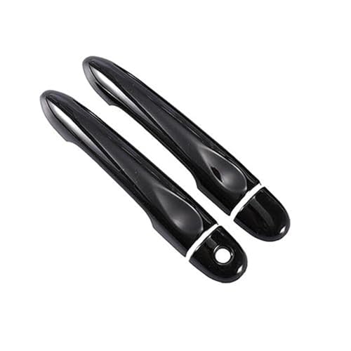MKVAXR Glänzend schwarzes Autotürgriff-Abdeckungs-Styling-Zubehör, for Renault, Megane 3 MK3 III 2008 2009 2010 2011 2012 2013 2014 2016 Türgriffabdeckung(BLACK 2dr 1 Key No Button) von MKVAXR