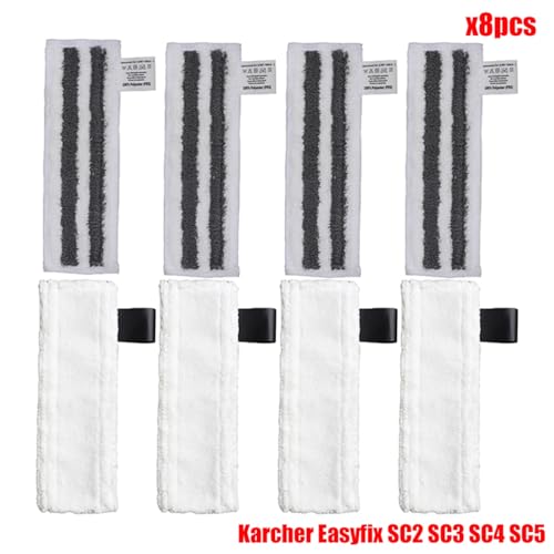 MKVAXR Mikrofaser Steam Mop Pads Abdeckung for EasyFix SC2 SC3 SC4 SC5 Handheld Staubsauger Teile Pinsel Kopf Glas Schaber Dampfreiniger-Teile(Set9) von MKVAXR
