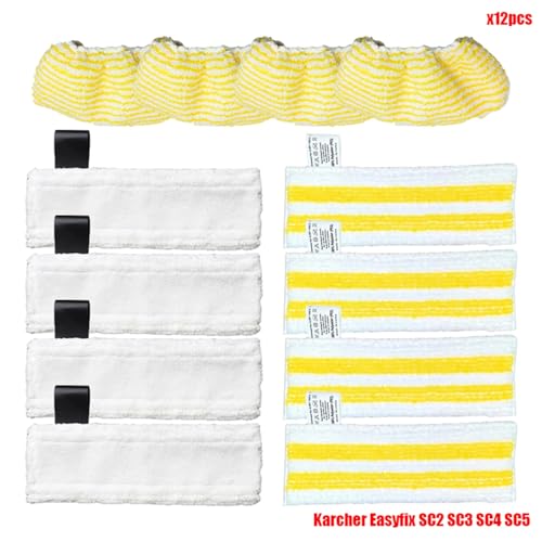 MKVAXR Neu Mikrofaser Steam Mop Lumpen Kopf Pinsel EasyFix SC2 SC3 SC4 SC5 Handheld Staubsauger Zubehör Glas Schaber Dampfreiniger-Teile(Set14) von MKVAXR