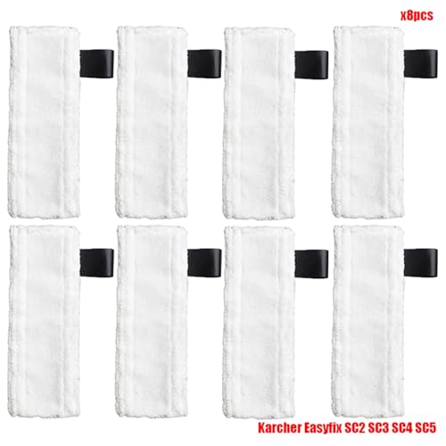 MKVAXR Neu Mikrofaser Steam Mop Lumpen Kopf Pinsel EasyFix SC2 SC3 SC4 SC5 Handheld Staubsauger Zubehör Glas Schaber Dampfreiniger-Teile(Set8) von MKVAXR
