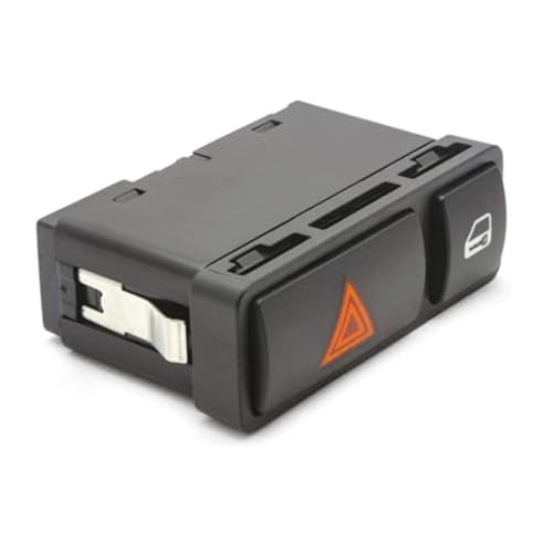 MKVAXR Notblitzlichtschalter, Druckknopf, Warnblinklicht-Sperrschalter, for, 3er-Serie E46 61318368920 Warnblinkschalter von MKVAXR