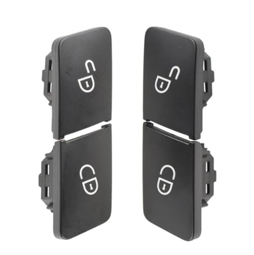 MKVAXR Schwarz-Silber Türschloss-Entriegelungsschalter vorne links rechts, for Mercedes-Benz, C GLK E GLE-Klasse W204 W176 W246 W212 W207 Autotür-Entriegelungsschalter(Silver Left Door) von MKVAXR