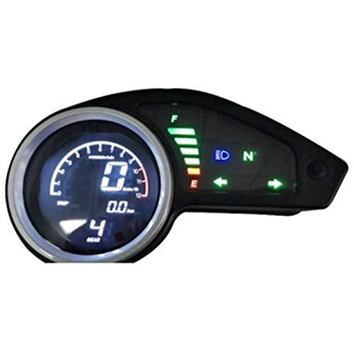 MKVAXR Universal Digital Motorrad Kilometerzähler LCD Meter Tachometer Tachometer Messgeräte Mit Nacht Licht Motorrad-Tachometer von MKVAXR