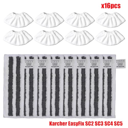 MKVAXR Waschbare Wischpads, Bezug aus Mikrofaser, Dampfreiniger-Tuch, Ersatz for EasyFix SC2, SC3, SC4, SC5, Handstaubsauger Dampfreiniger-Teile(Set11) von MKVAXR