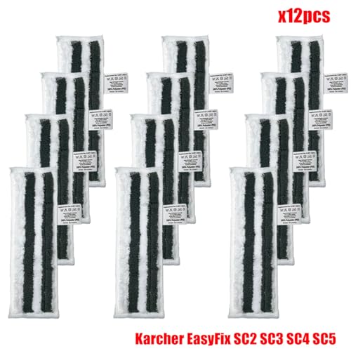 MKVAXR Waschbare Wischpads, Bezug aus Mikrofaser, Dampfreiniger-Tuch, Ersatz for EasyFix SC2, SC3, SC4, SC5, Handstaubsauger Dampfreiniger-Teile(Set4) von MKVAXR