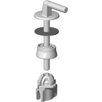MKW - Kunststofftechnik Kunststoffscharnier (Paar) weiß für WC-Sitze mit Deckel B923-0099 von MKW