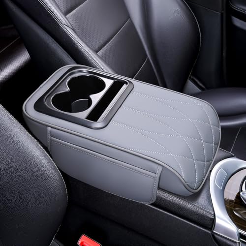 MKWGZPGW Auto Armlehnenkissen für Opel Mokka B/Mokka-e EV 2021-2023 2024,Leder wasserdichte Armlehnenkissen, Auto Mittelkonsole Armlehne Kissen mit 2 Aufbewahrungstaschen,Grey MKWGZPGW Auto Armlehnenkissen für Opel Mokka B/Mokka-e EV 2021-2023 2024,Leder wasserdichte Armlehnenkissen, Auto Mittelkonsole Armlehne Kissen mit 2 Aufbewahrungstaschen,Grey von MKWGZPGW