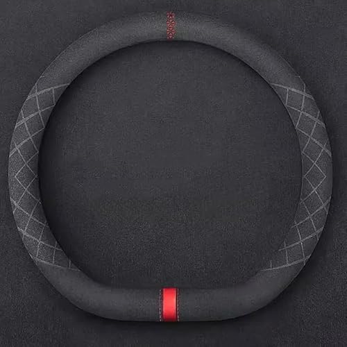 MKWGZPGW Auto Lenkradbezug für Ren-Ault Clio 4 Kaptur Captur 2016-201, Wildleder Lenkradschutz Auto, Weiche Anti Rutsch Sport Auto Lenkradbezug, Universalgröße 38cm,Red-D-Shaped MKWGZPGW Auto Lenkradbezug für Ren-Ault Clio 4 Kaptur Captur 2016-201, Wildleder Lenkradschutz Auto, Weiche Anti Rutsch Sport Auto Lenkradbezug, Universalgröße 38cm,Red-D-Shaped von MKWGZPGW