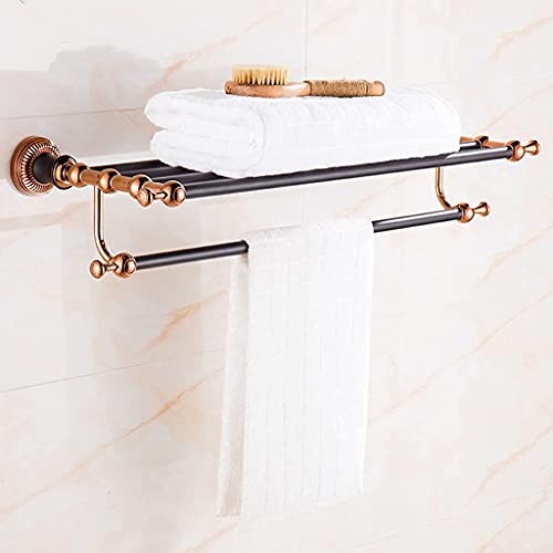 Handtuchhalter, Badezimmer Schwarz Regal Turm Kleiderbügel Metall Lagerregal Toilette Multifunktionaler Handtuchhalter Badezimmer Dekoration Hardware 62Cm/Roségold Handtuchhalter, Badezimmer Schwarz Regal Turm Kleiderbügel Metall Lagerregal Toilette Multifunktionaler Handtuchhalter Badezimmer Dekoration Hardware 62Cm/Roségold von MKYOKO