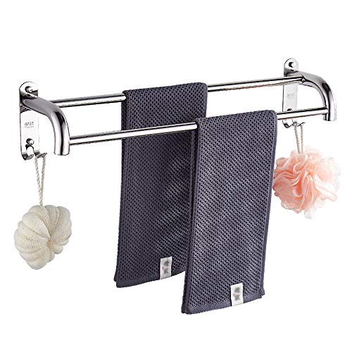 Handtuchhalter Handtuchhalter - Wandmontage, Doppelstangen-Handtuchhalter zur Wandmontage zum Aufhängen an der Wand, Handtuchhalter aus Edelstahl mit Haken, Bohrmontage / 100 * 9 c Handtuchhalter Handtuchhalter - Wandmontage, Doppelstangen-Handtuchhalter zur Wandmontage zum Aufhängen an der Wand, Handtuchhalter aus Edelstahl mit Haken, Bohrmontage / 100 * 9 c von MKYOKO