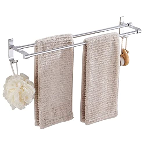 MKYOKO Handtuchhalter Handtuchstange Handtuchhalter Badezimmer Space Aluminium Doppelstangenhalter Badezimmerregal Hängeregal Handtuchstange Handtuchhalter/50Cm MKYOKO Handtuchhalter Handtuchstange Handtuchhalter Badezimmer Space Aluminium Doppelstangenhalter Badezimmerregal Hängeregal Handtuchstange Handtuchhalter/50Cm von MKYOKO